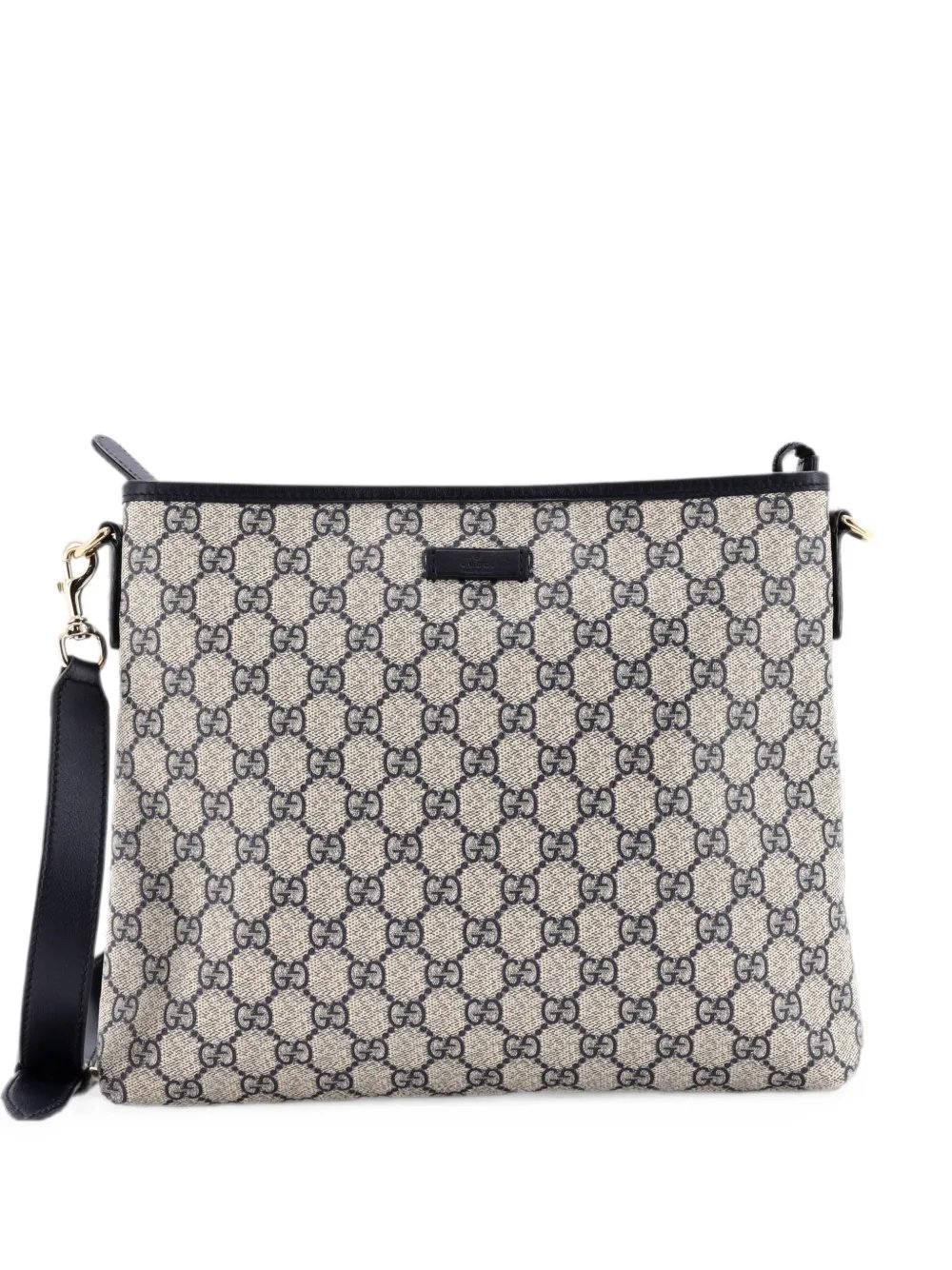Zip Top Messenger Bag GG Coated Canvas Medium crossbody bag