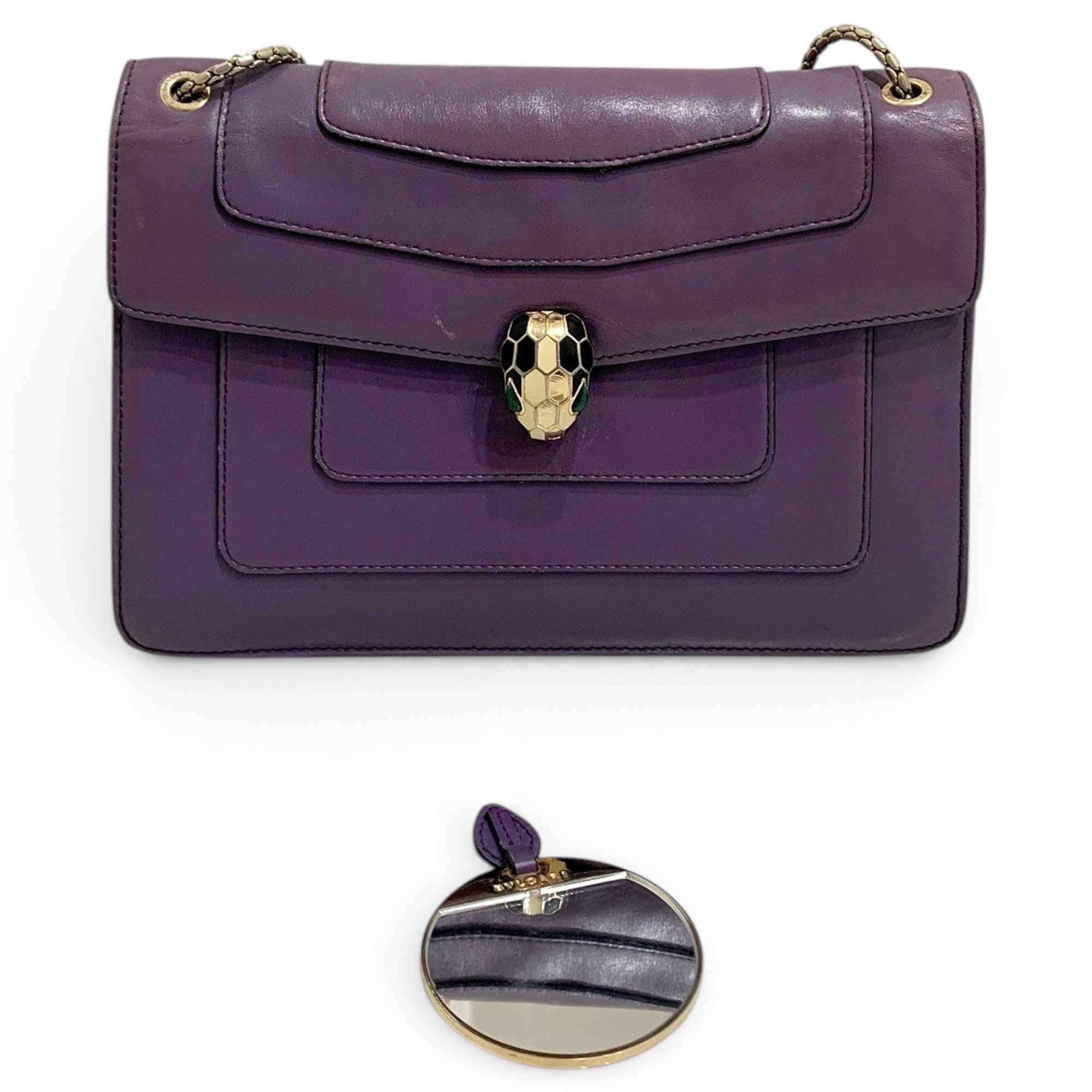 Serpenti leather handbag