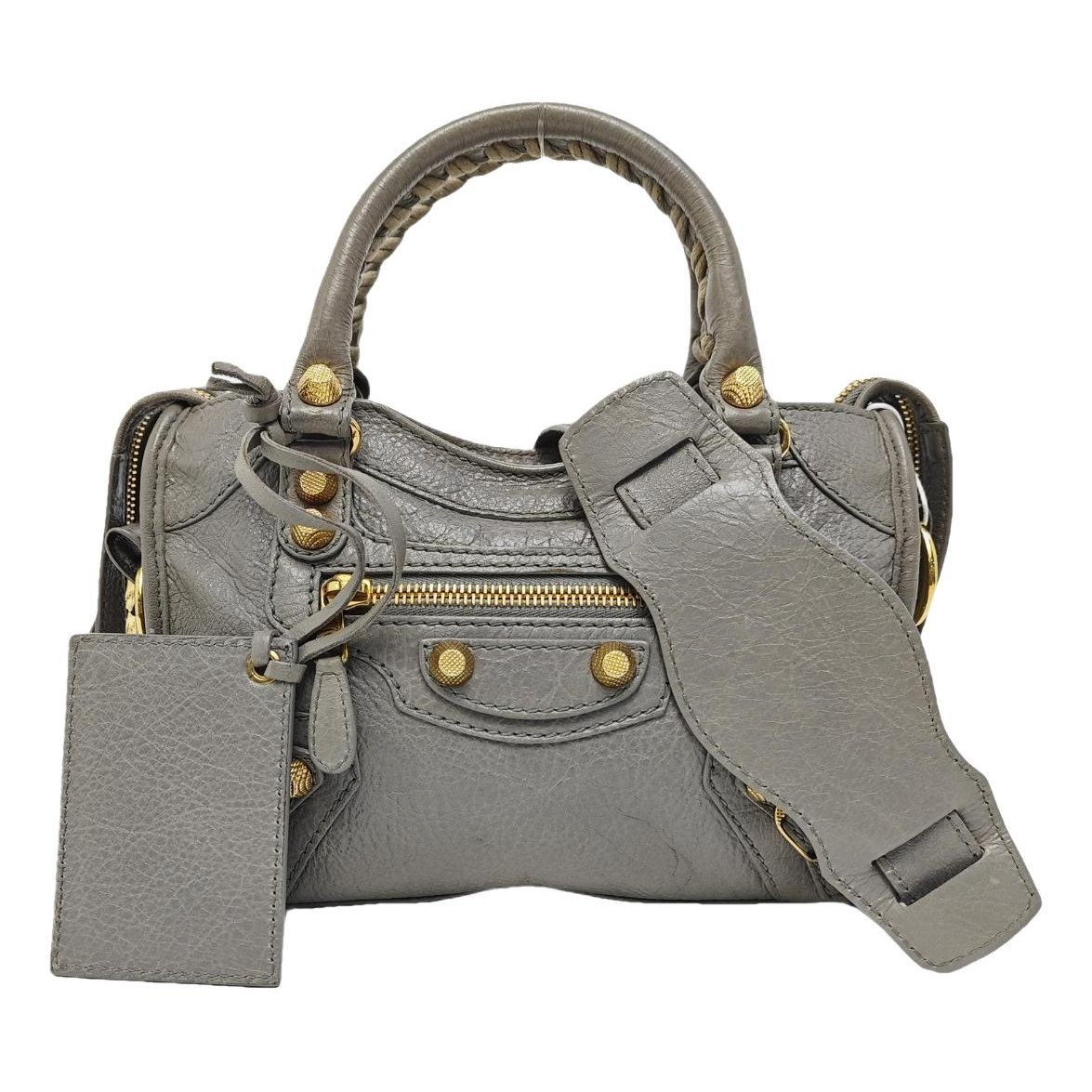 City leather handbag