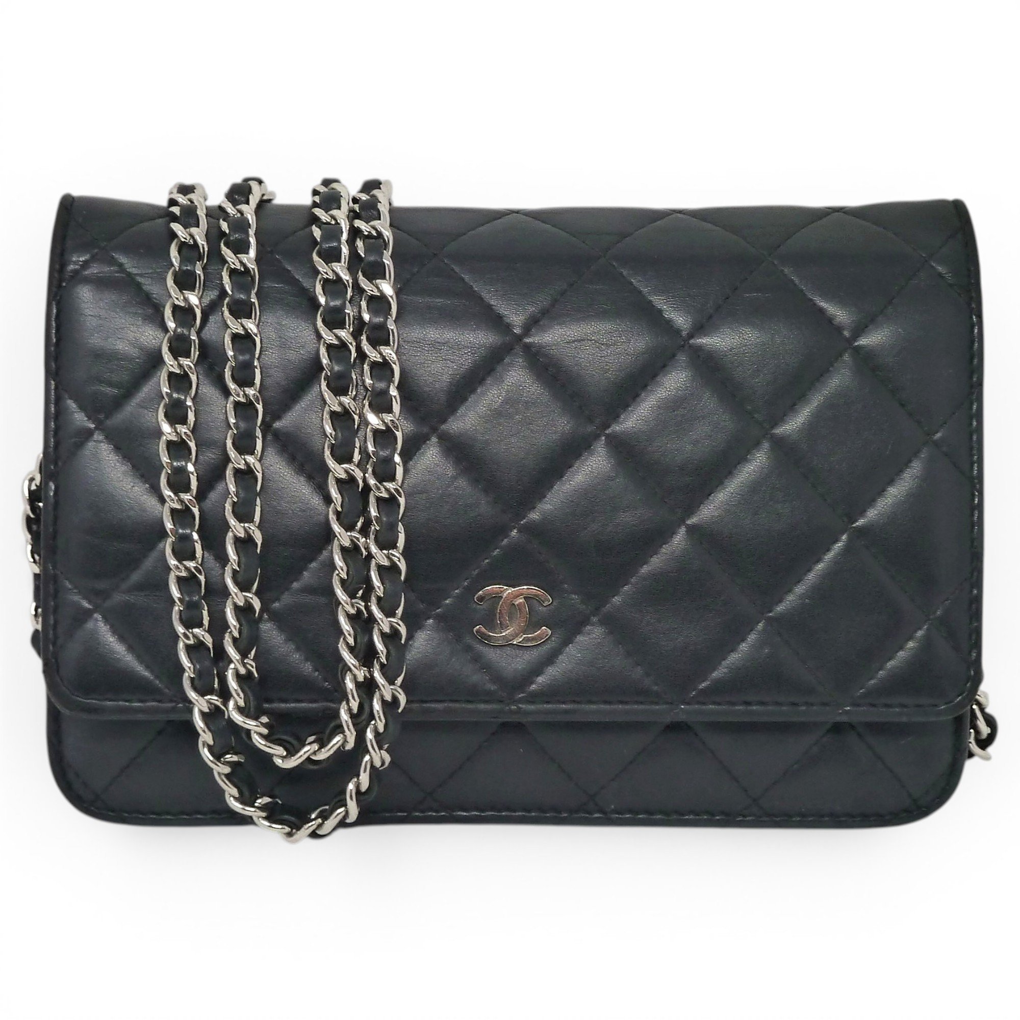 Wallet On Chain leather crossbody bag
