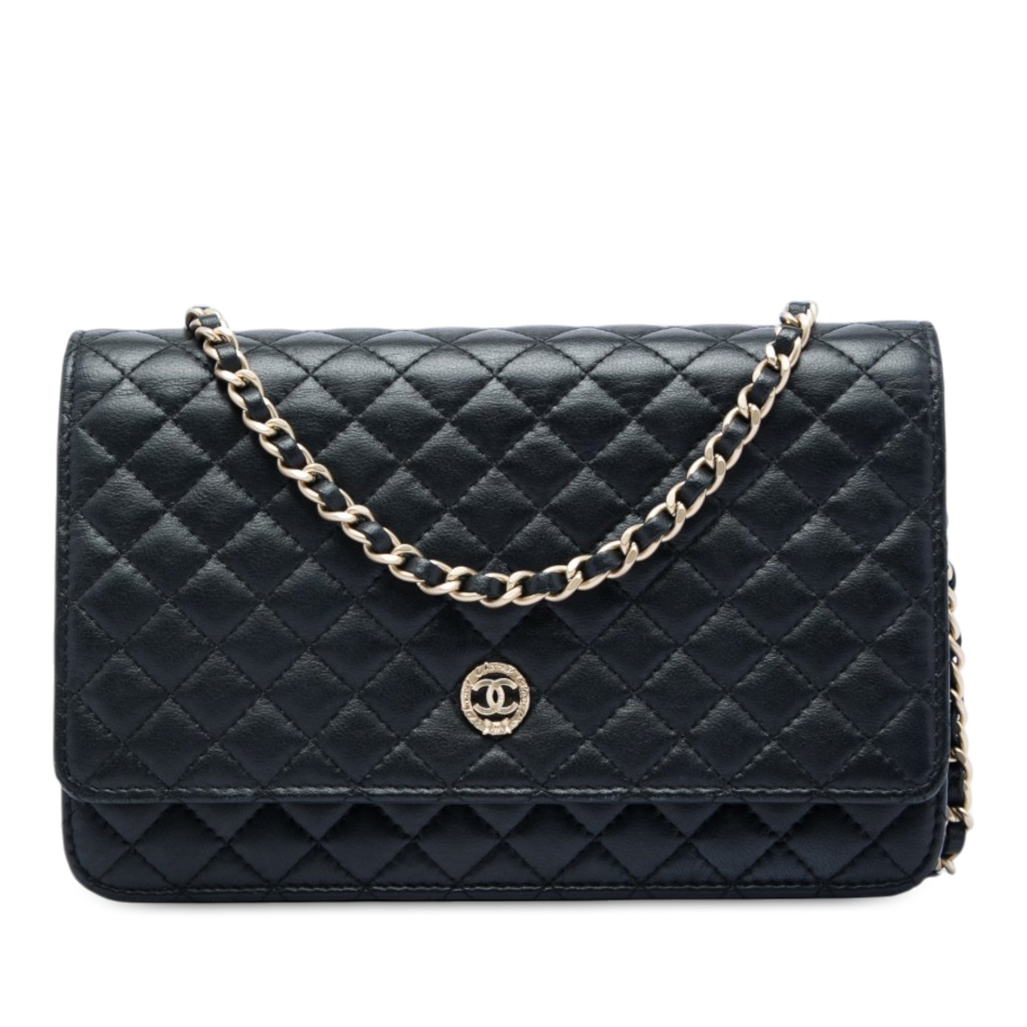 Wallet On Chain leather handbag