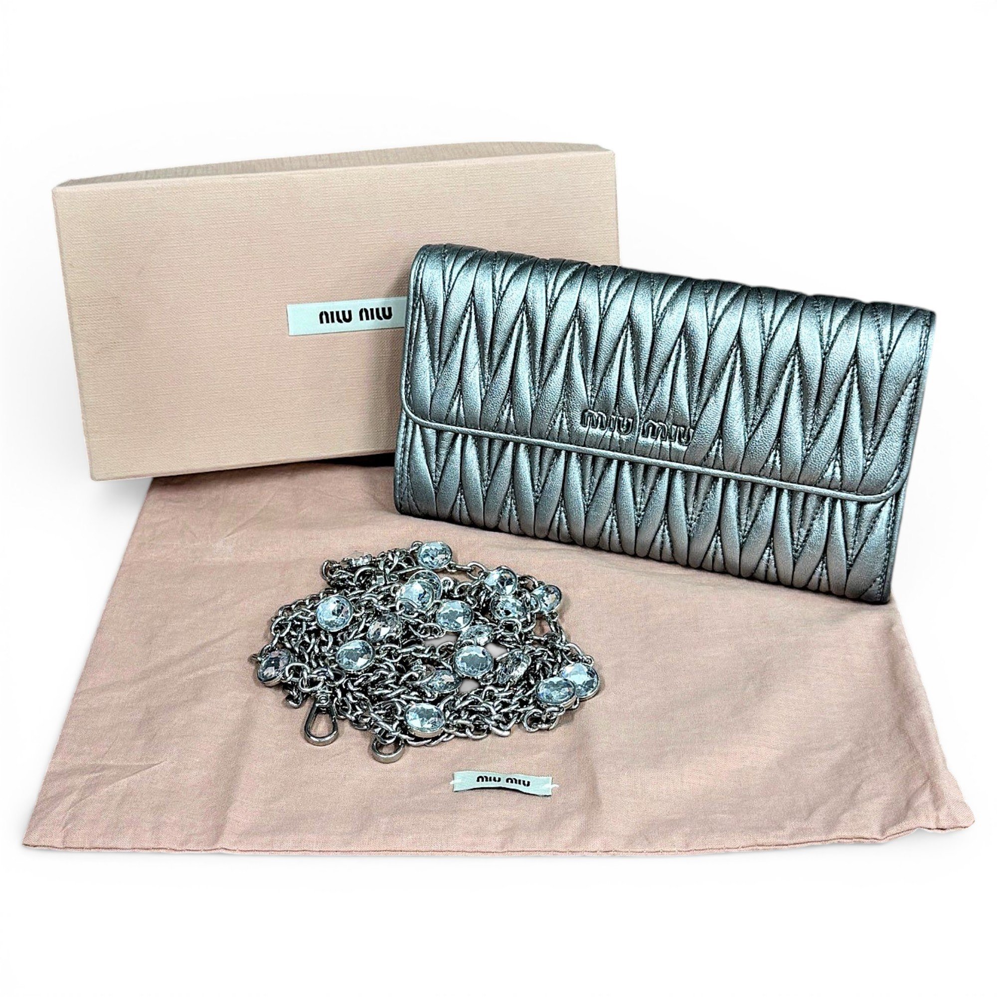 Miu Miu Miu Crystal leather handbag