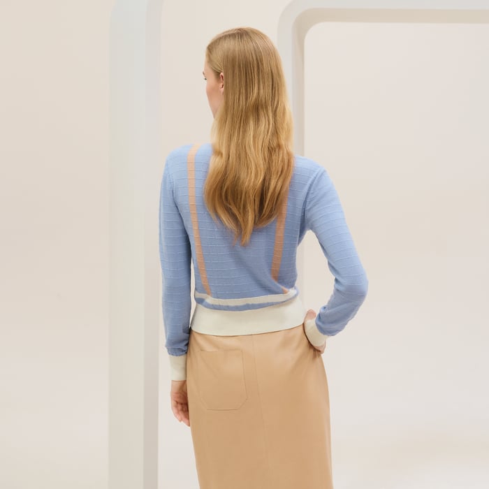Bleu Grignon "Coaching" Long-sleeve Sweater