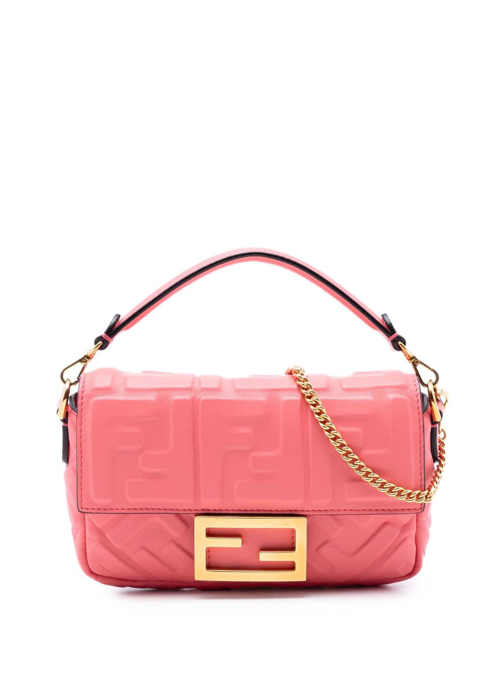 2010-2026 Mini Zucca Embossed Leather Baguette satchel