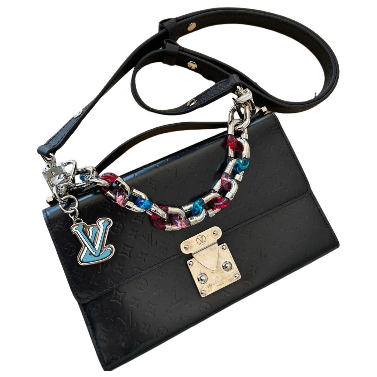 Patent leather handbag