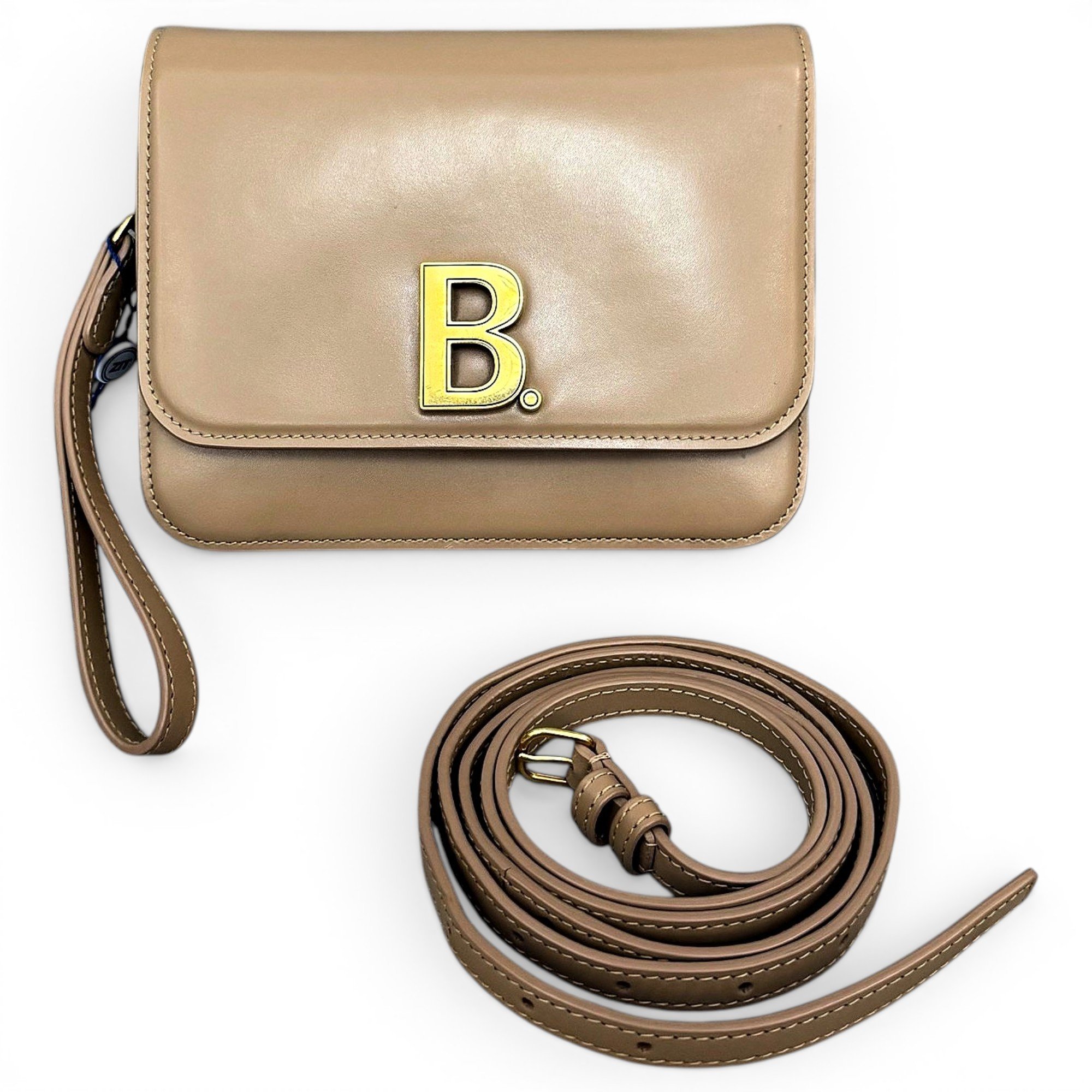 B leather crossbody bag