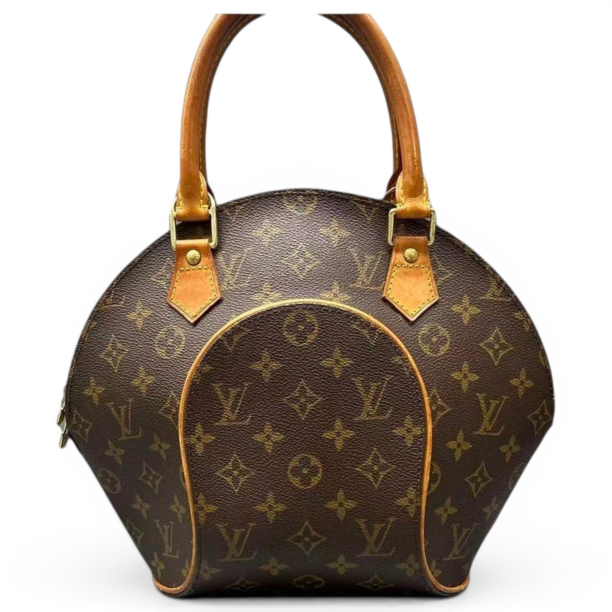 Ellipse leather handbag