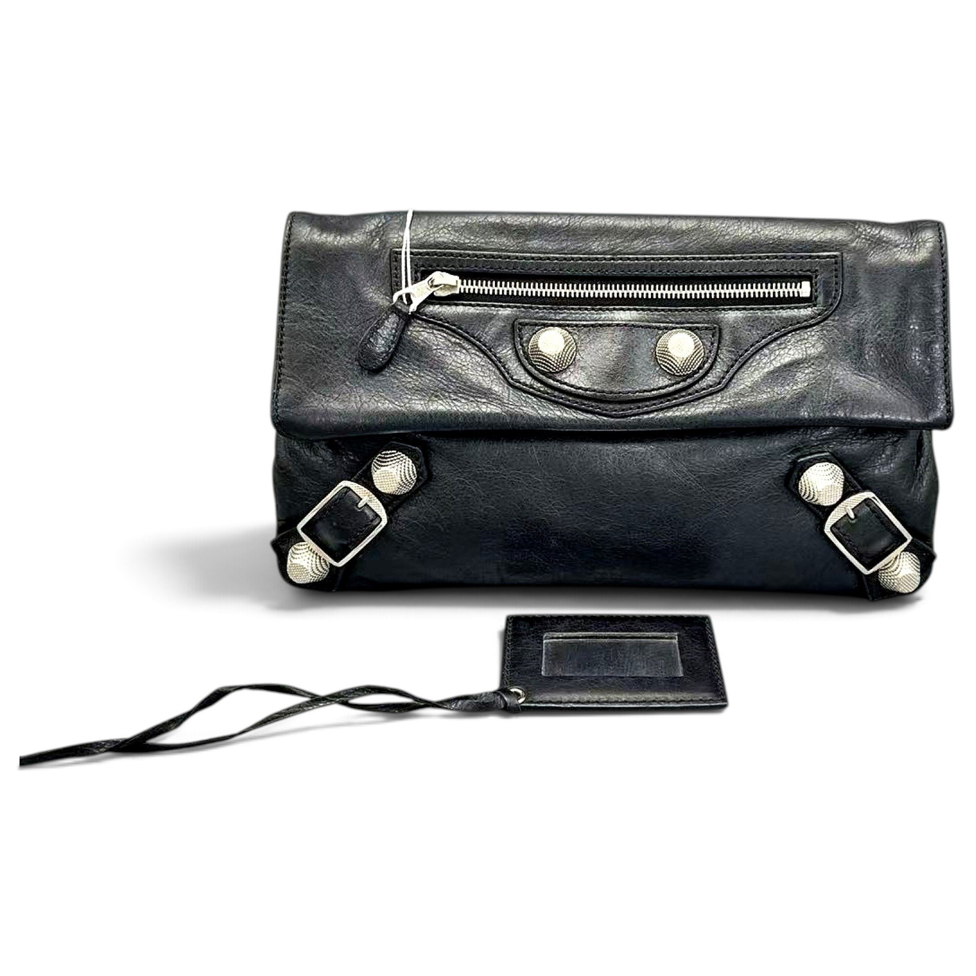 Envelop leather clutch bag
