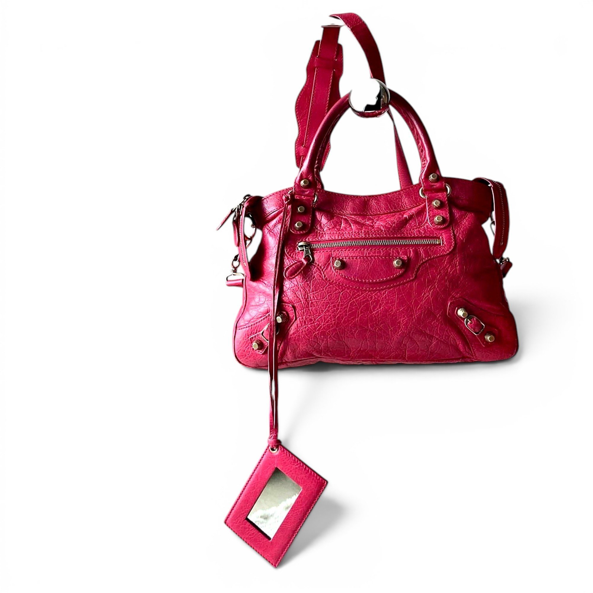Town leather handbag