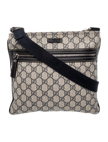GG Supreme GG Supreme Monogram Small Flat Side Zip Messenger Bag
