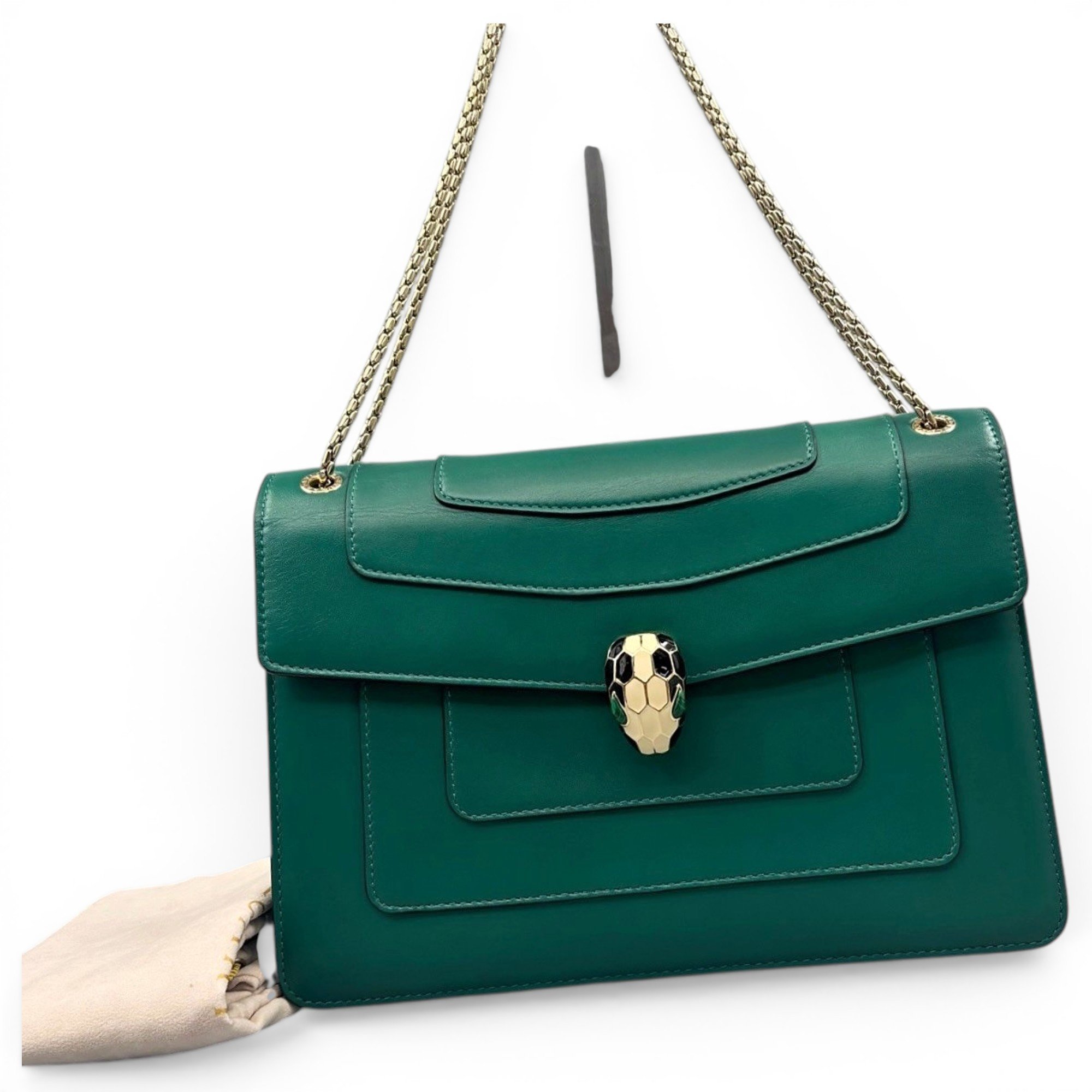 Serpenti leather handbag