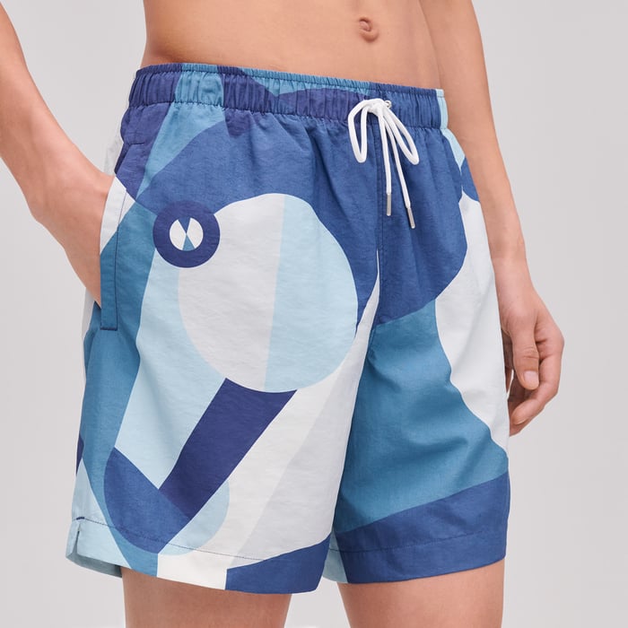 Bleu Turquin "Le Theoreme d'Equithagore" Swim Trunks