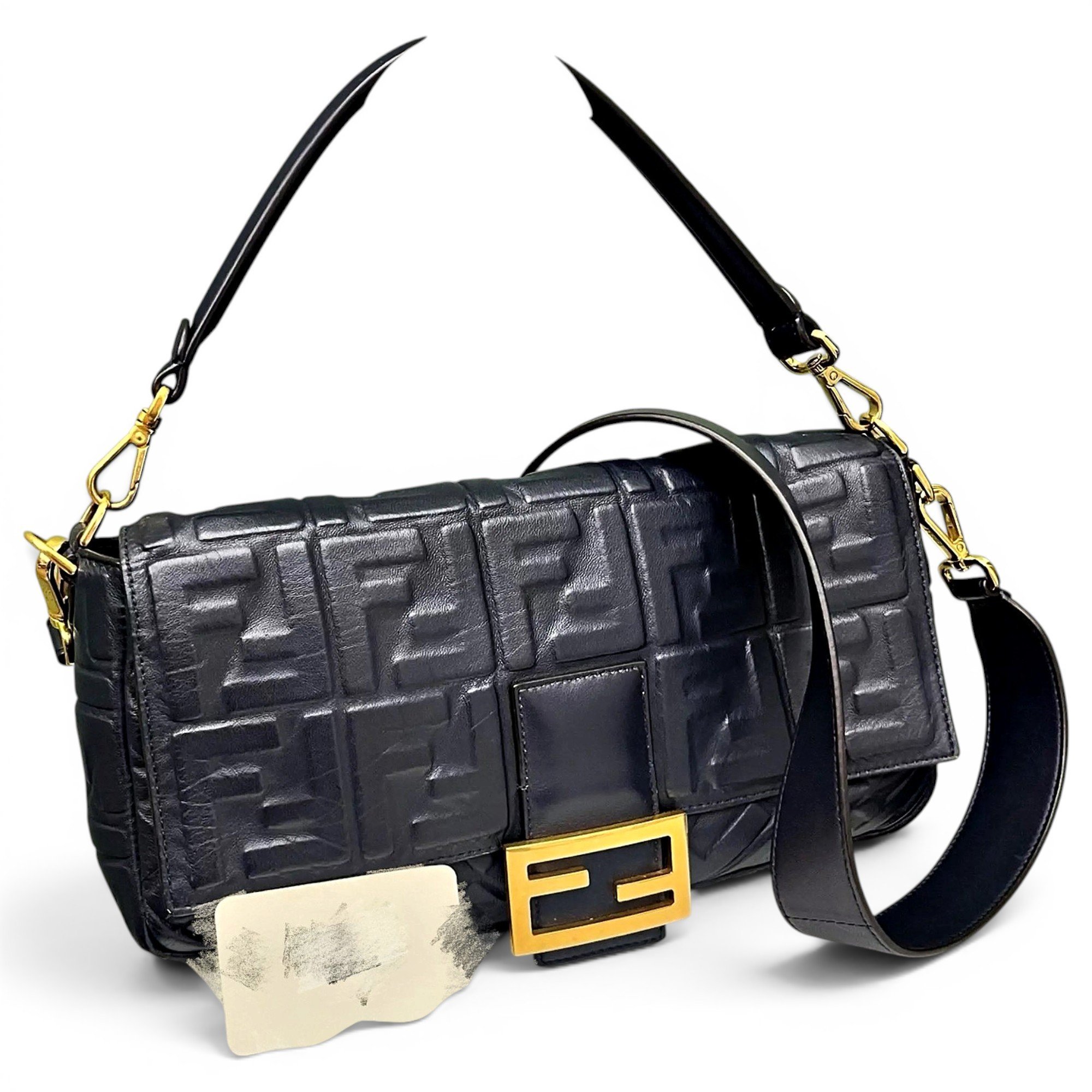 Baguette leather crossbody bag