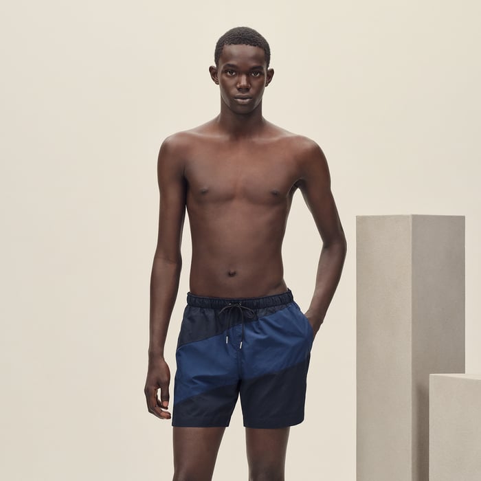 Marine "En Diagonale" Swim Trunks