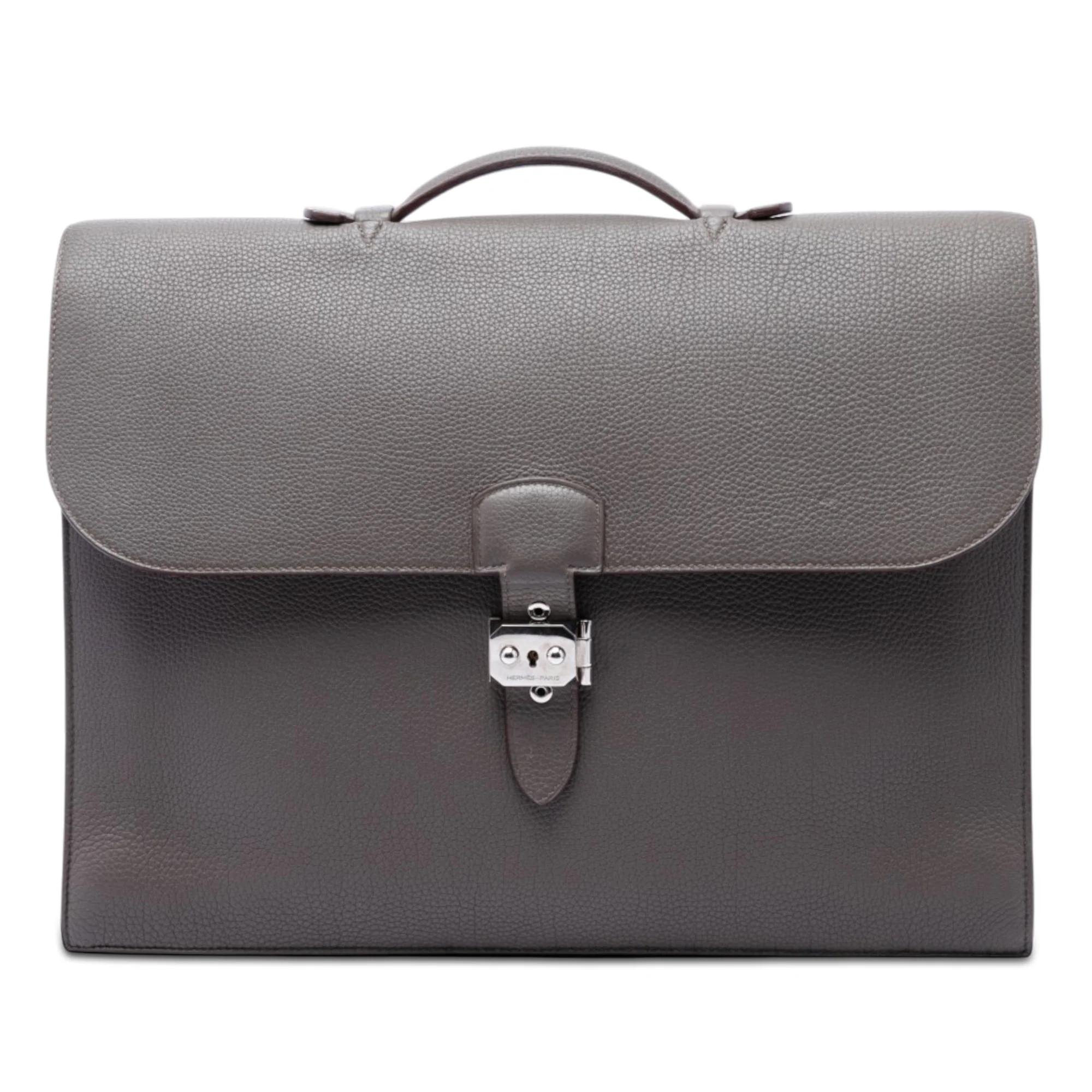 Hermes Sac à Dépêches Handbag Etain Togo Leather 2012