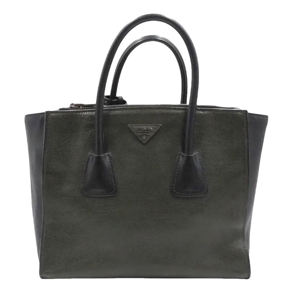 Double leather tote