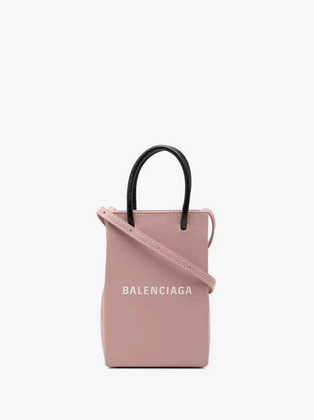 2021 Mini Calfskin Logo Shopping Phone Holder satchel
