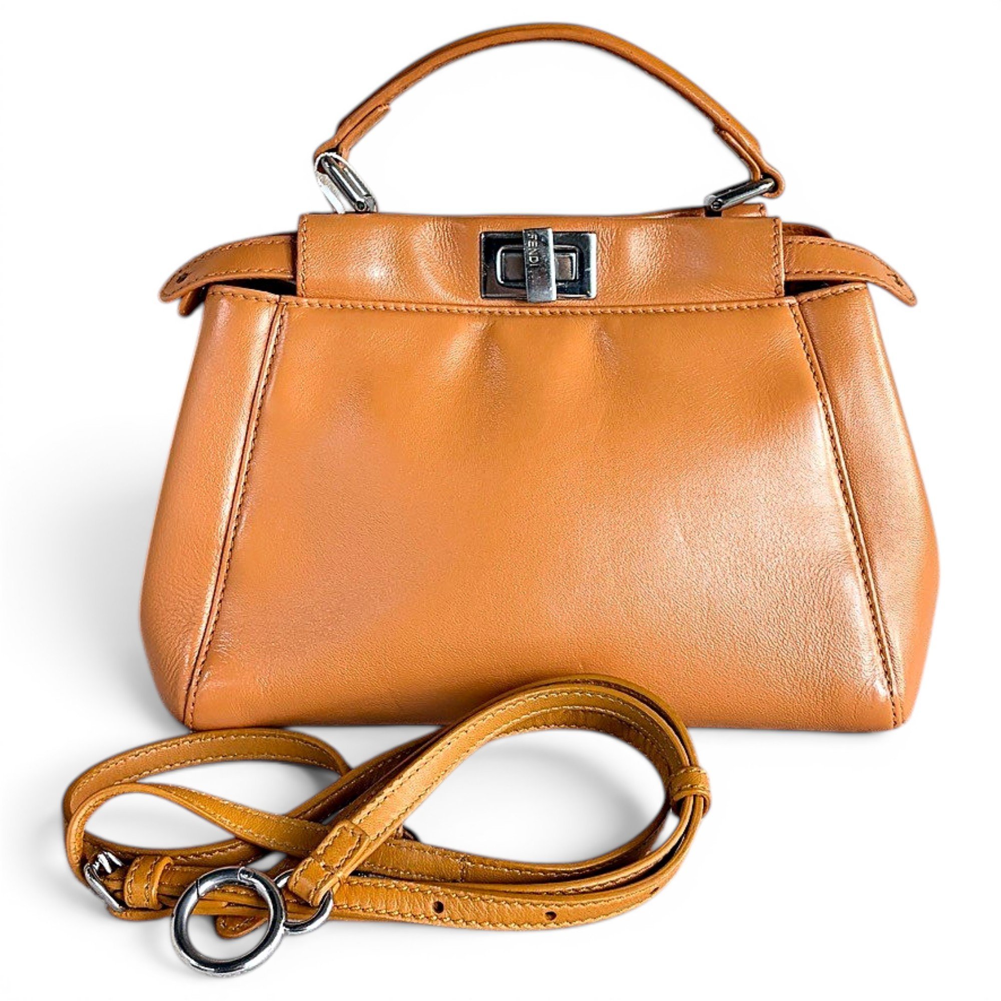Peekaboo leather handbag