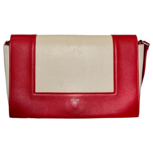 Frame leather handbag