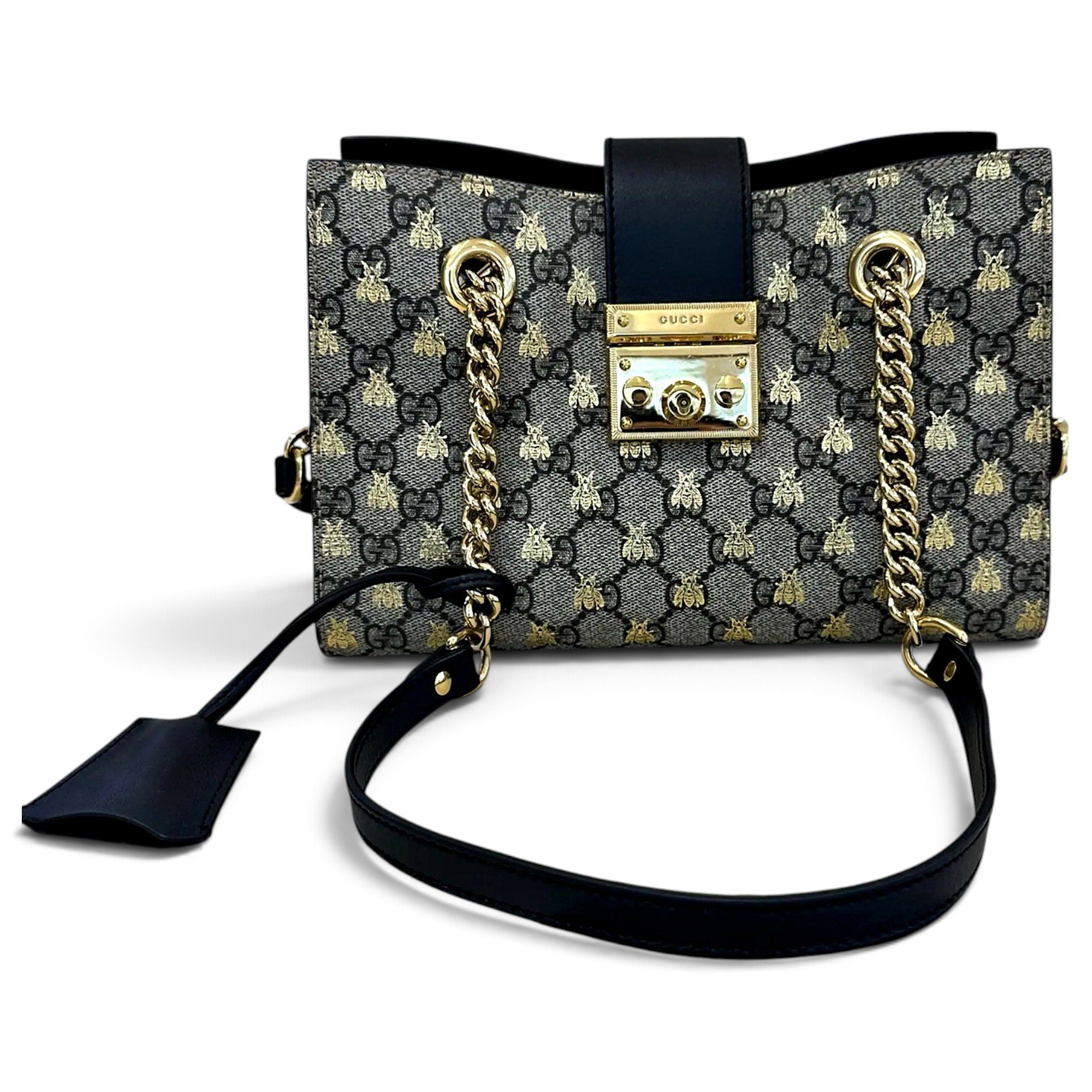 Padlock vinyl handbag