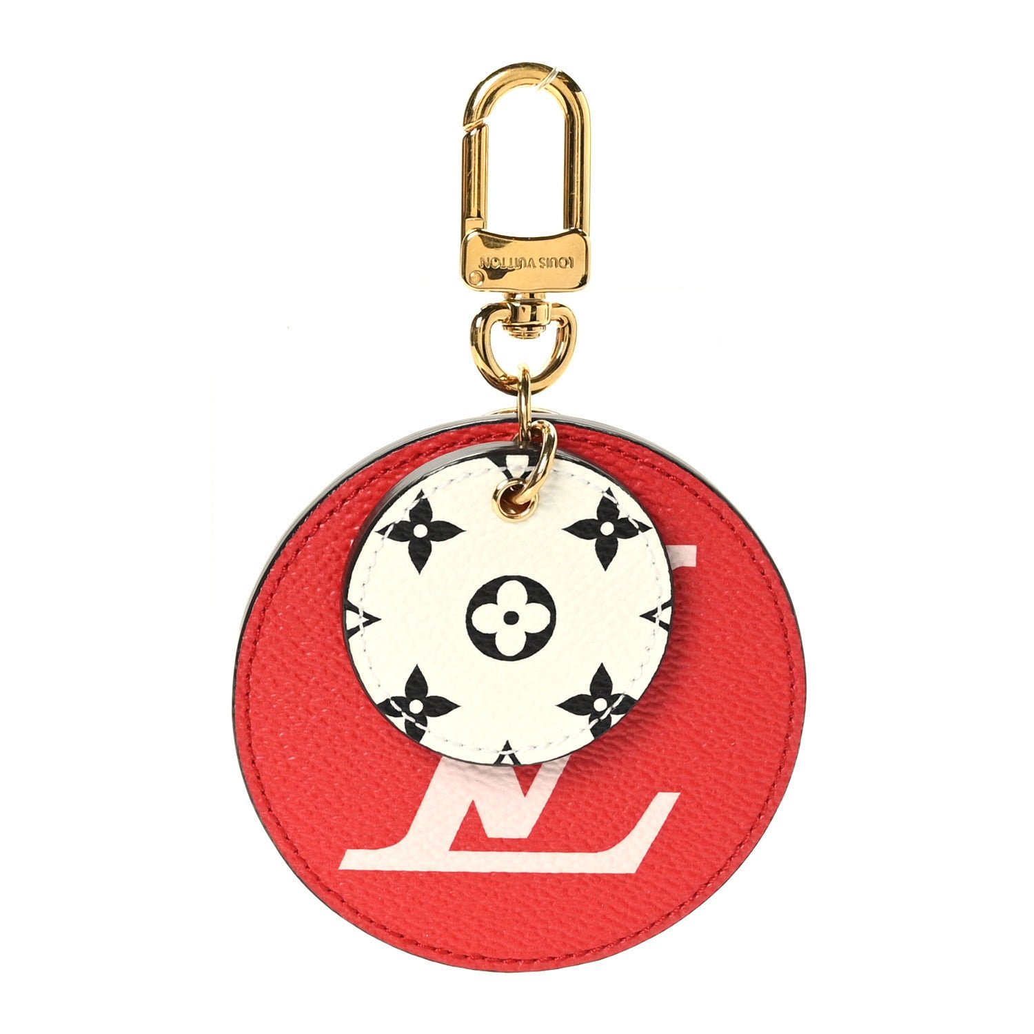 Louis Vuitton Monogram Giant Bag Charm Key Holder Rouge