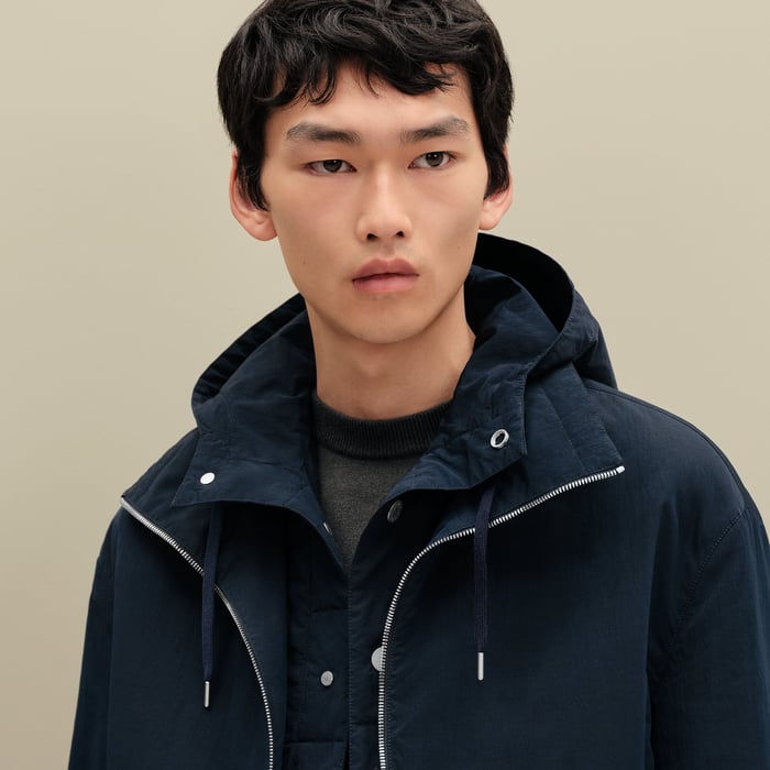 Marine Jacket With Removable Hood
