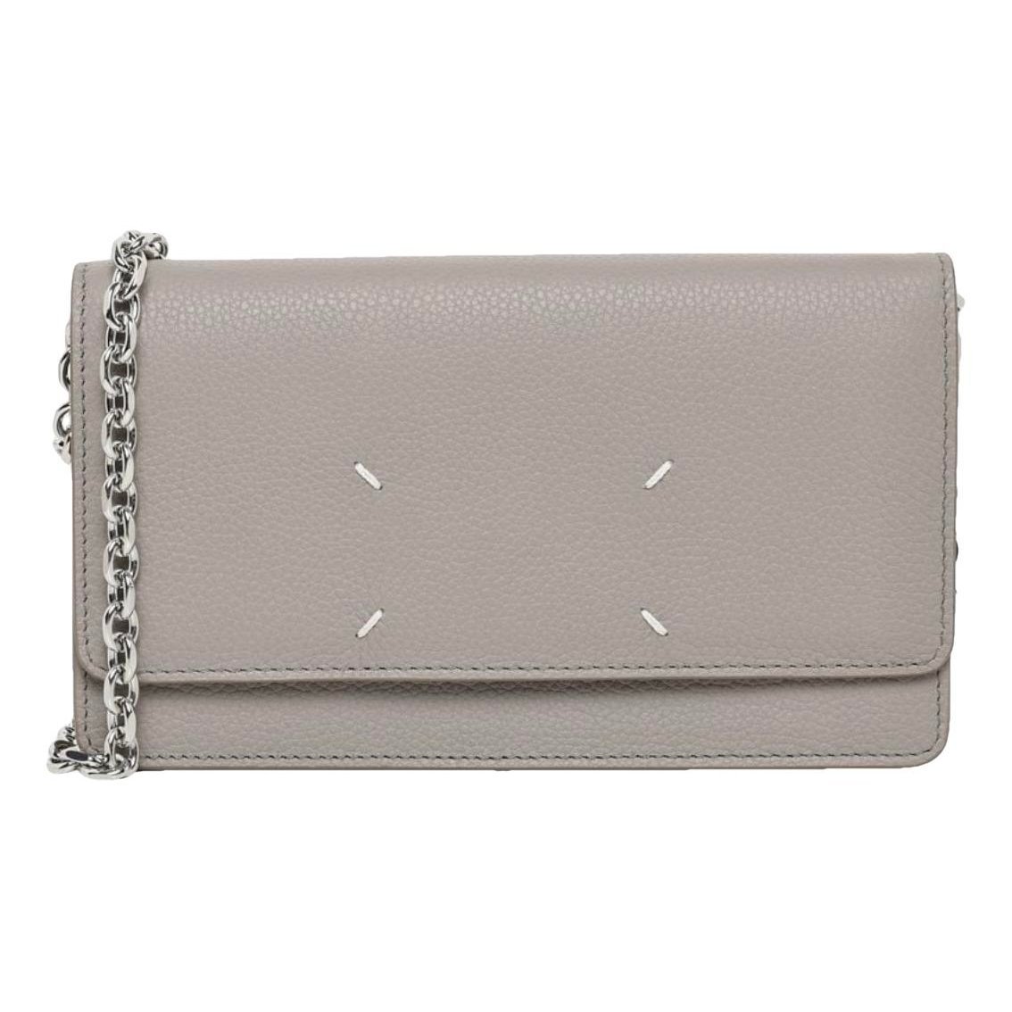 Leather clutch bag