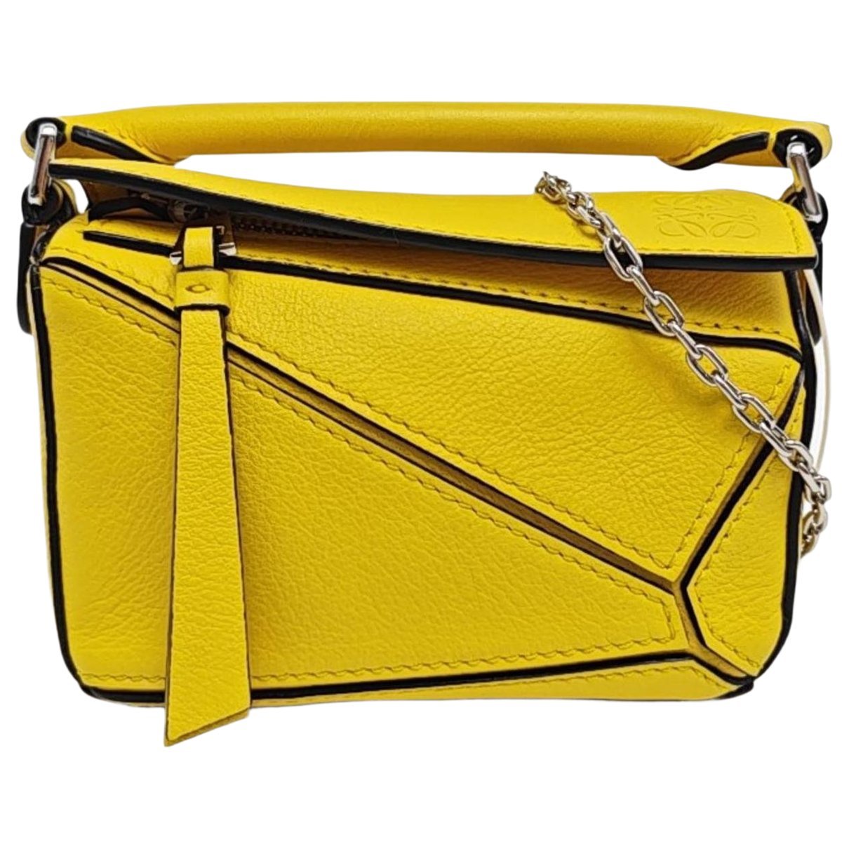 Puzzle leather crossbody bag