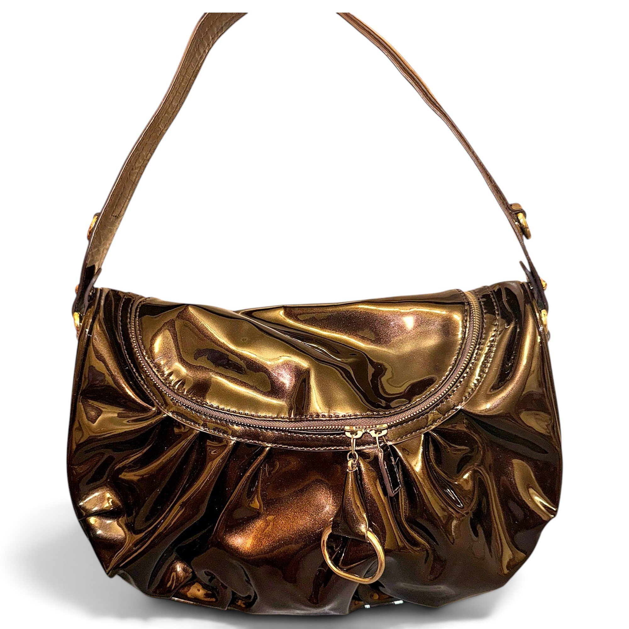 Patent leather handbag