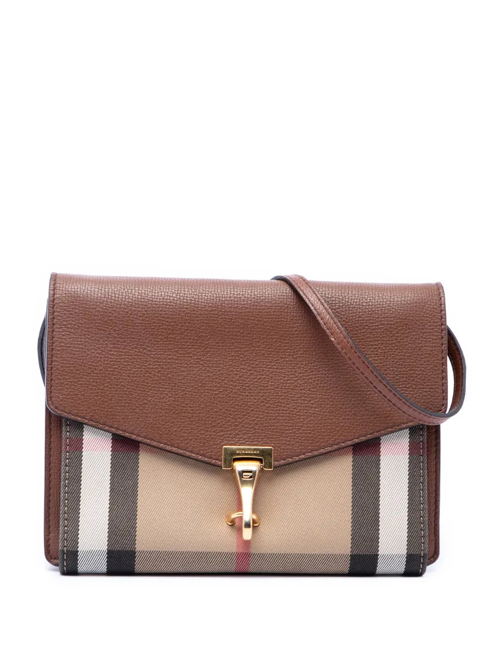 2000-2017 Small Leather and House Check Canvas Derby Macken crossbody bag