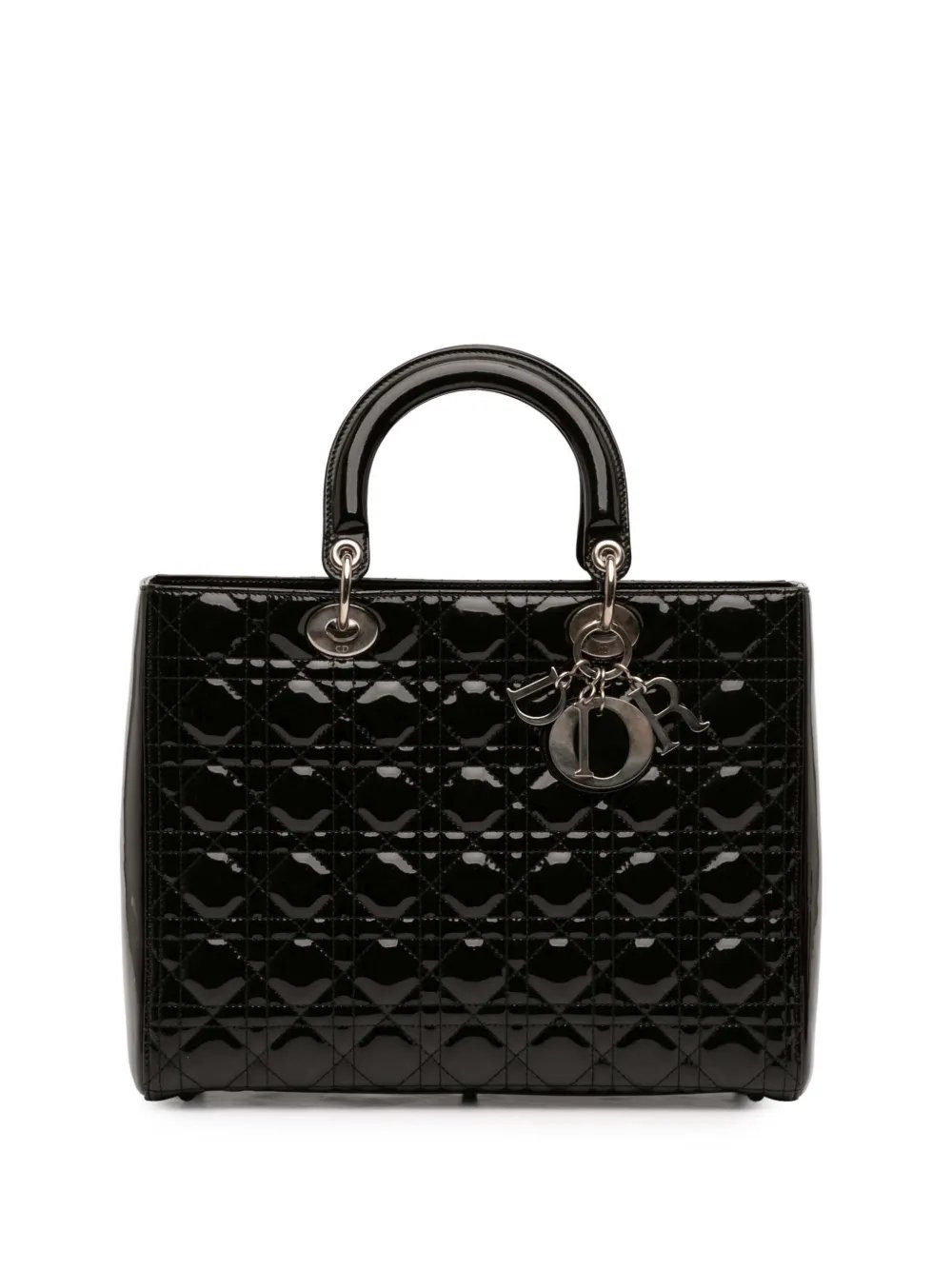 2011 Large Patent Cannage Lady Dior satchel