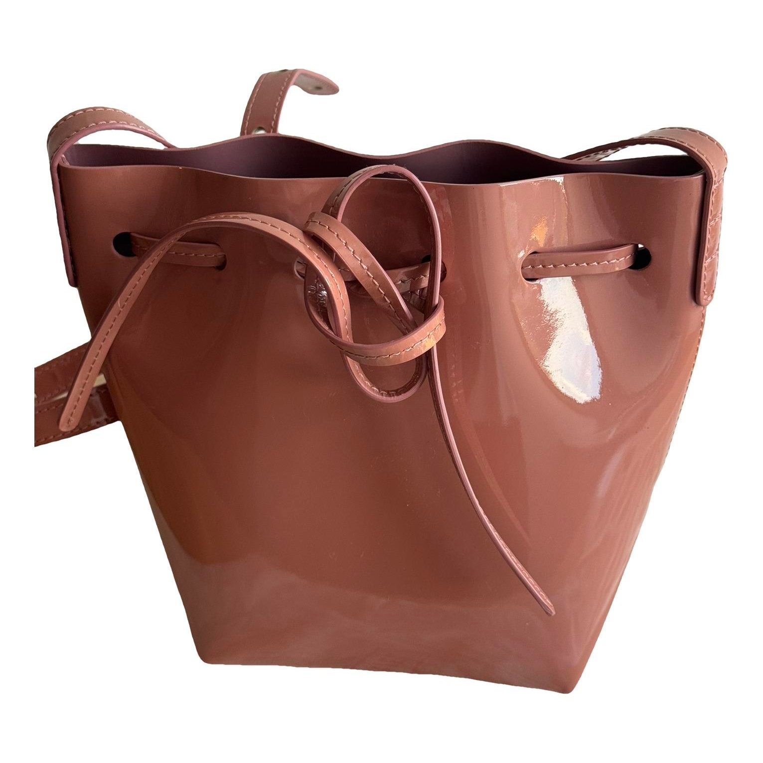 Mansur Gavriel Bucket patent leather crossbody bag