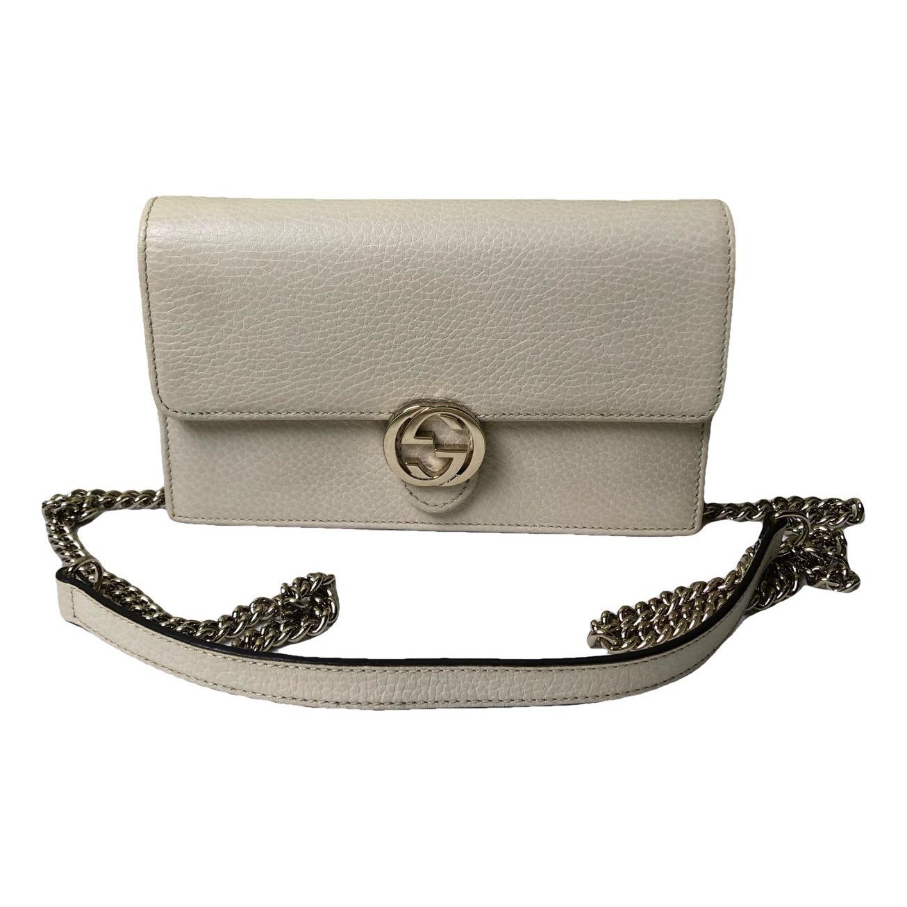 Interlocking leather handbag