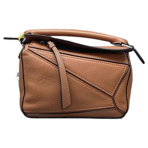 Puzzle leather crossbody bag