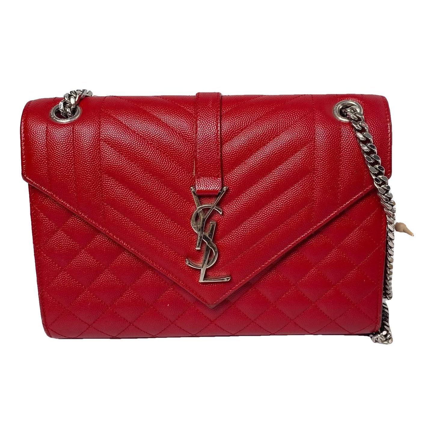Envelope leather handbag