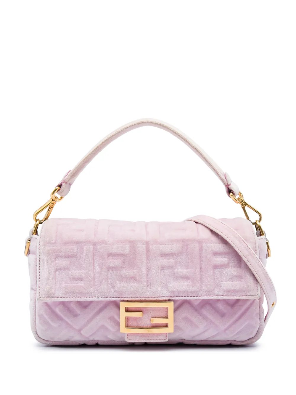 2010-2026 Zucca Embossed Velvet Baguette satchel