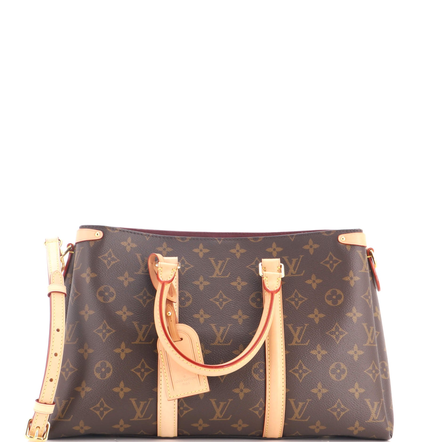 Soufflot Tote Monogram Canvas with Leather MM