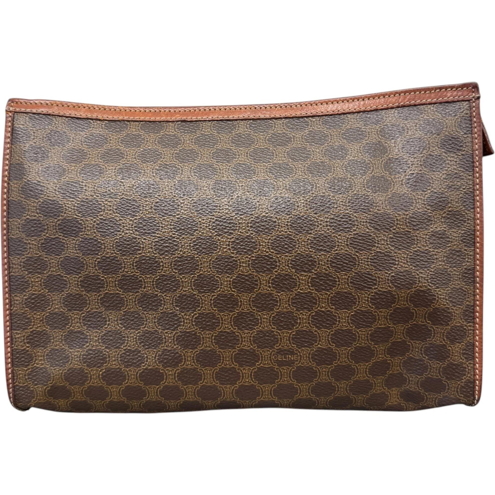 Leather clutch bag
