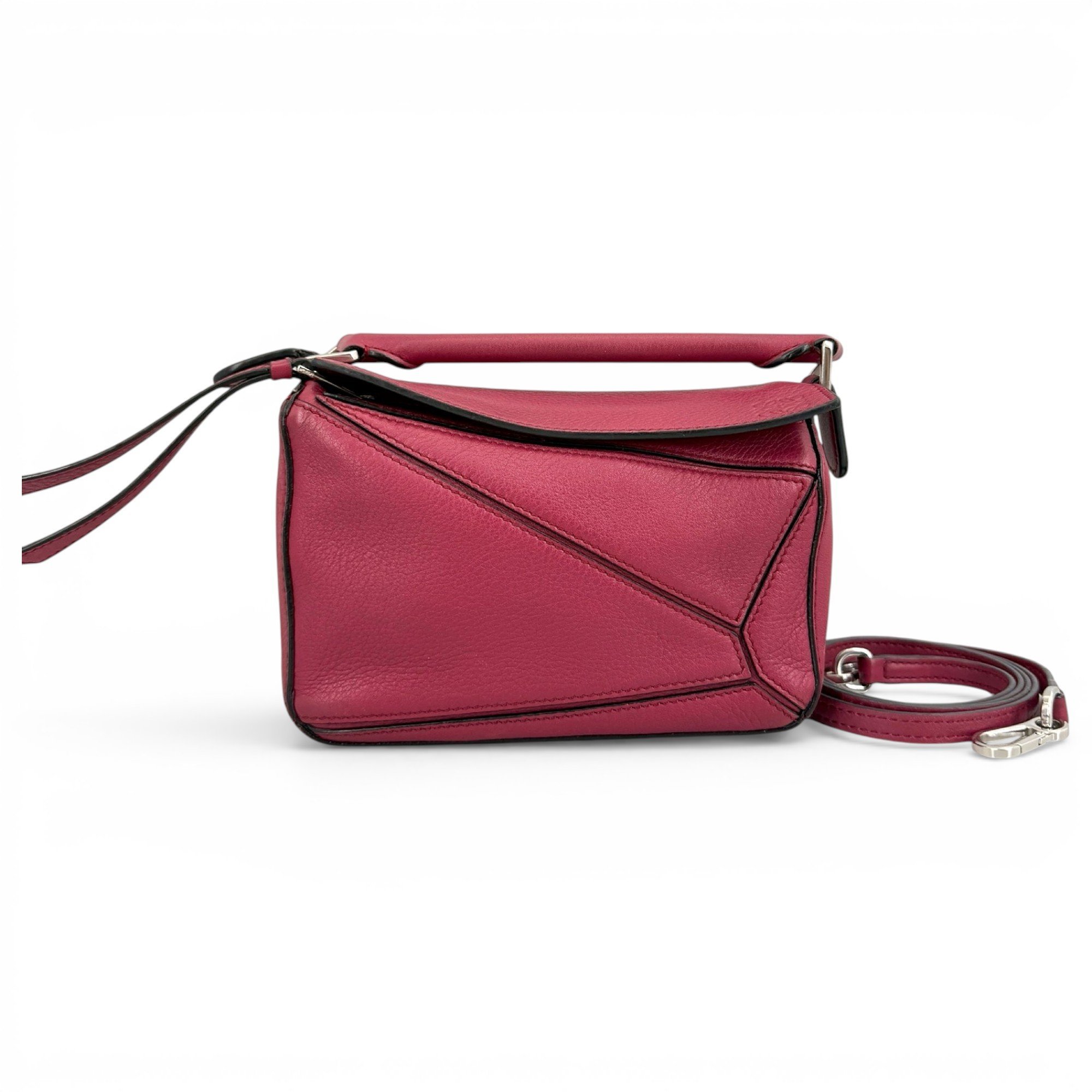 Puzzle leather handbag