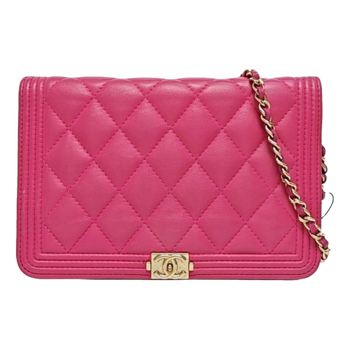 Wallet On Chain Boy leather handbag