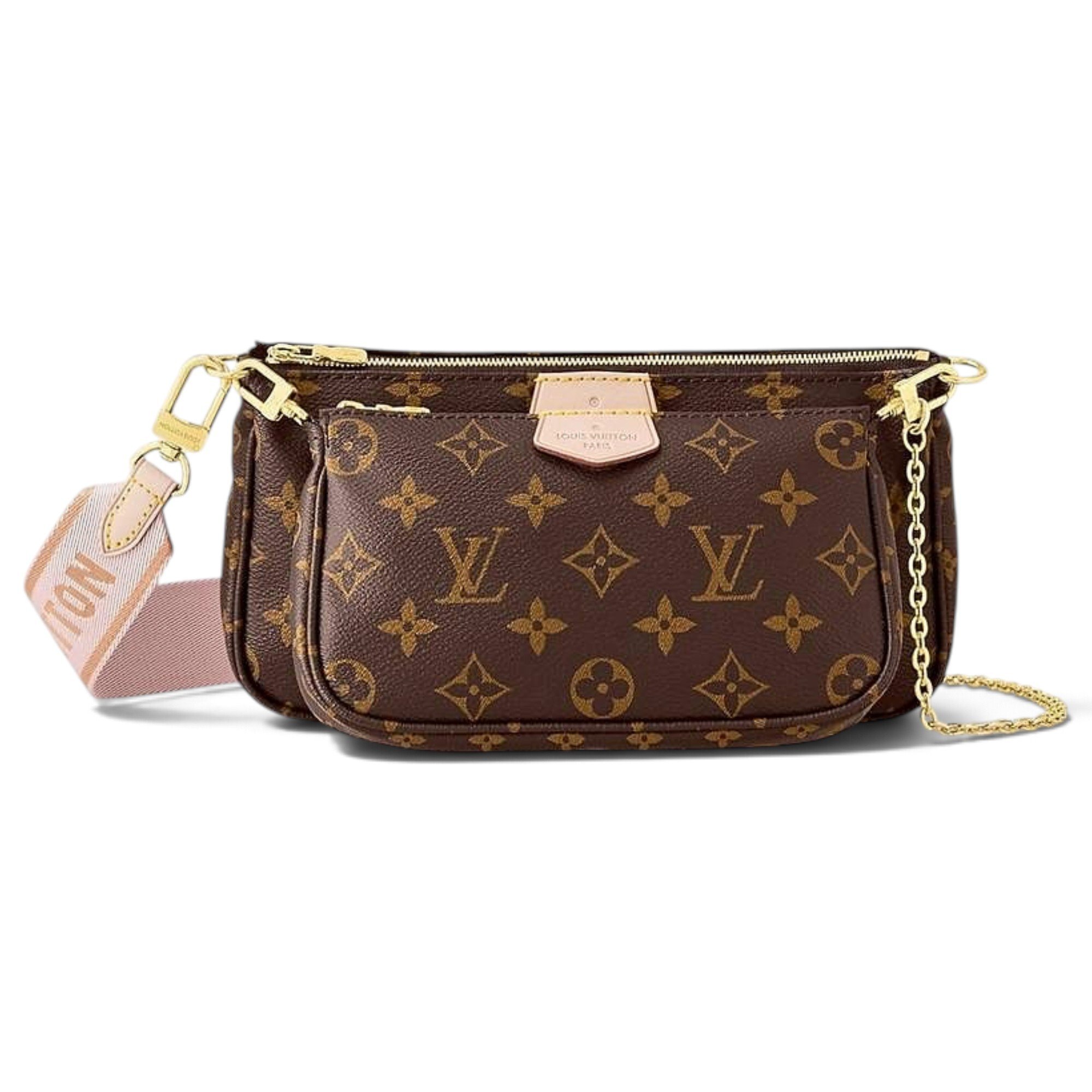 Trio pouch leather clutch bag