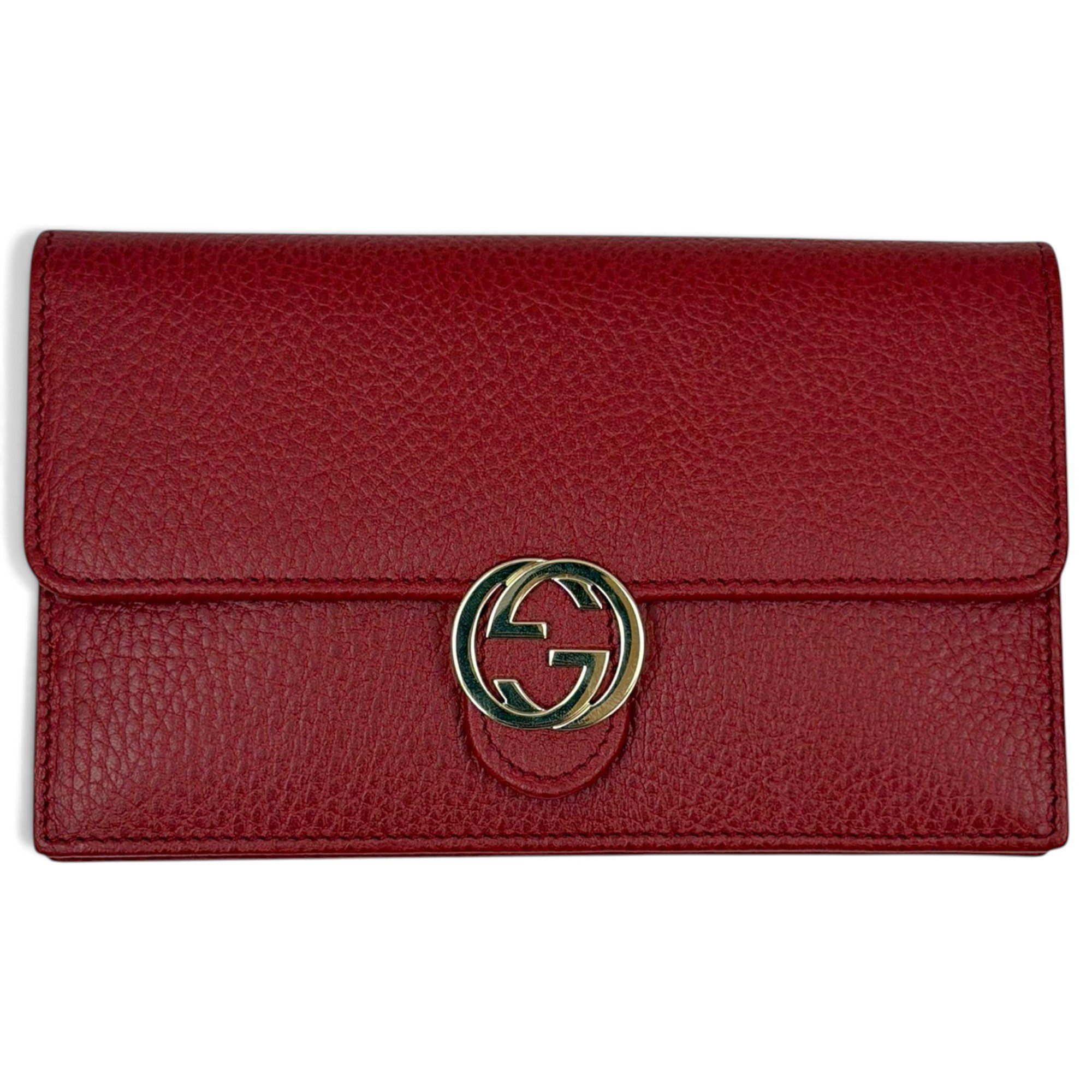 Interlocking leather crossbody bag