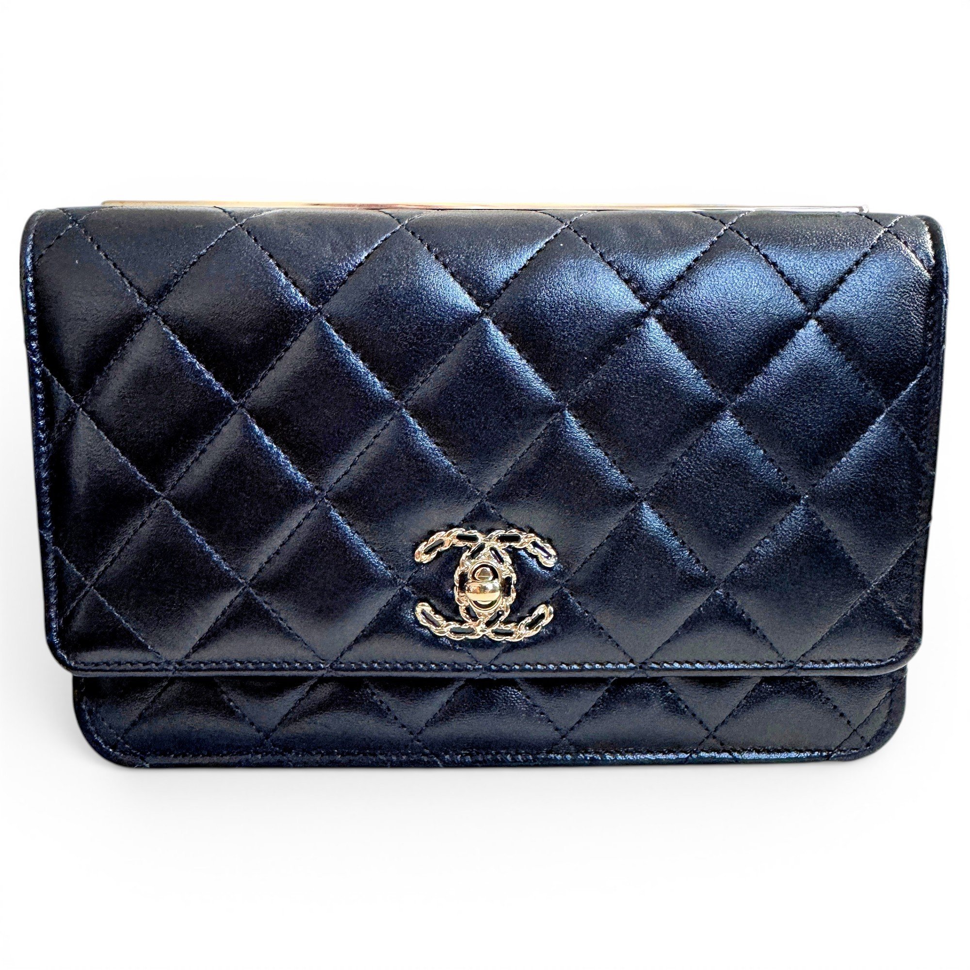 Trendy CC Wallet on Chain leather crossbody bag