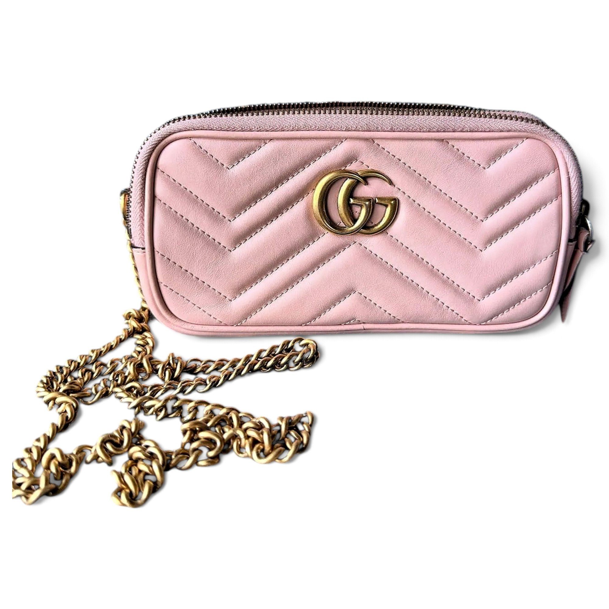 GG Marmont Triple zip leather crossbody bag