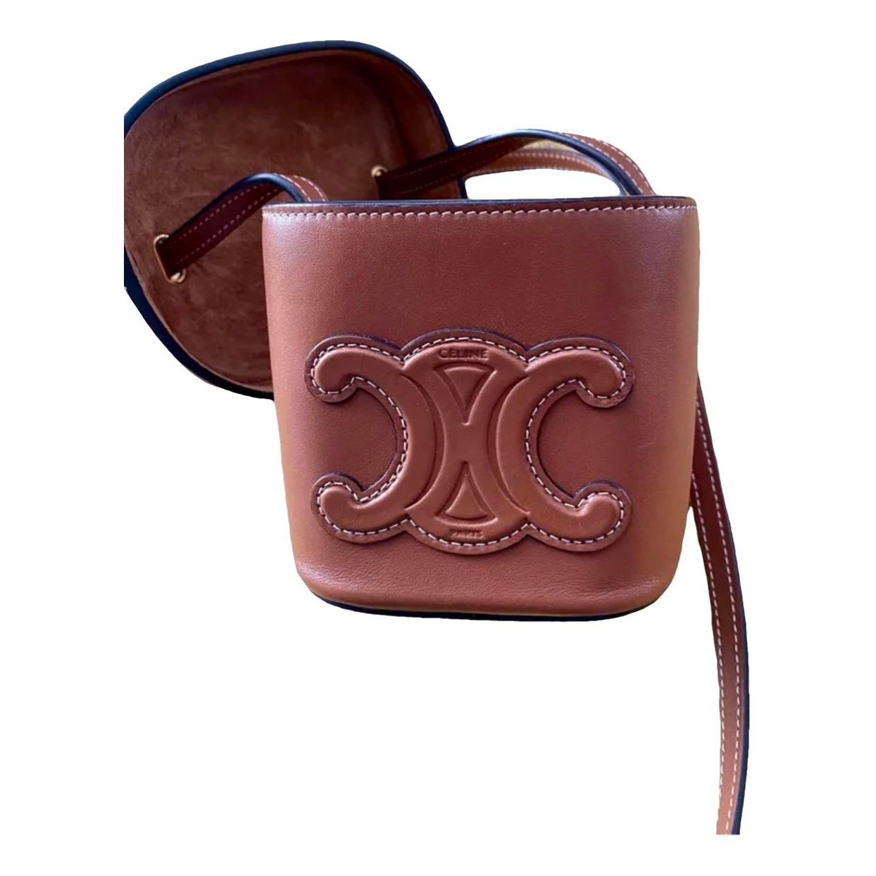 Curve leather handbag