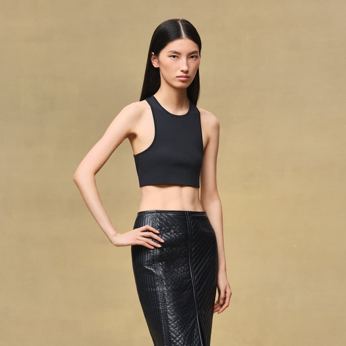 Bleu Noir Sleeveless Top