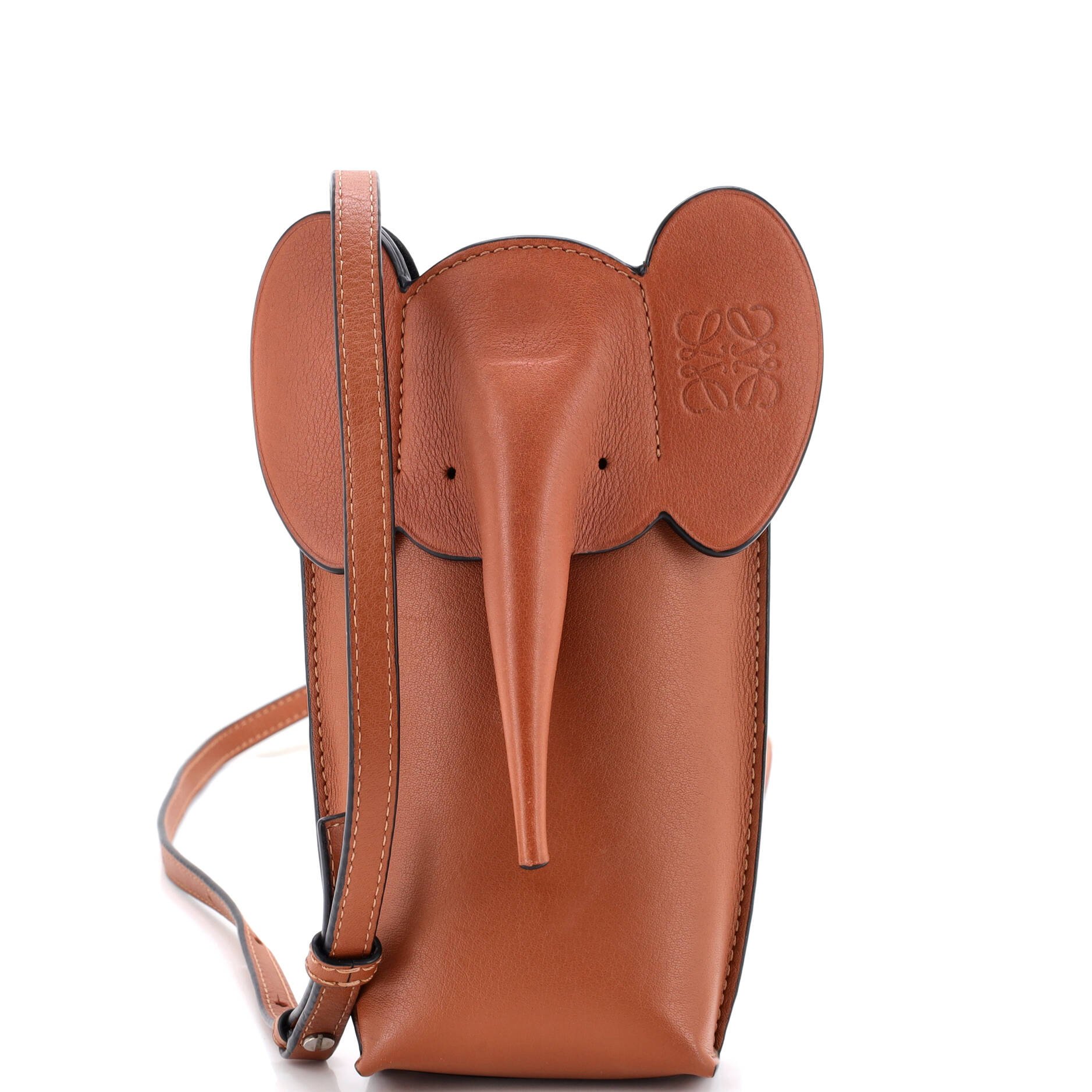 Elephant Pocket Crossbody Bag Leather