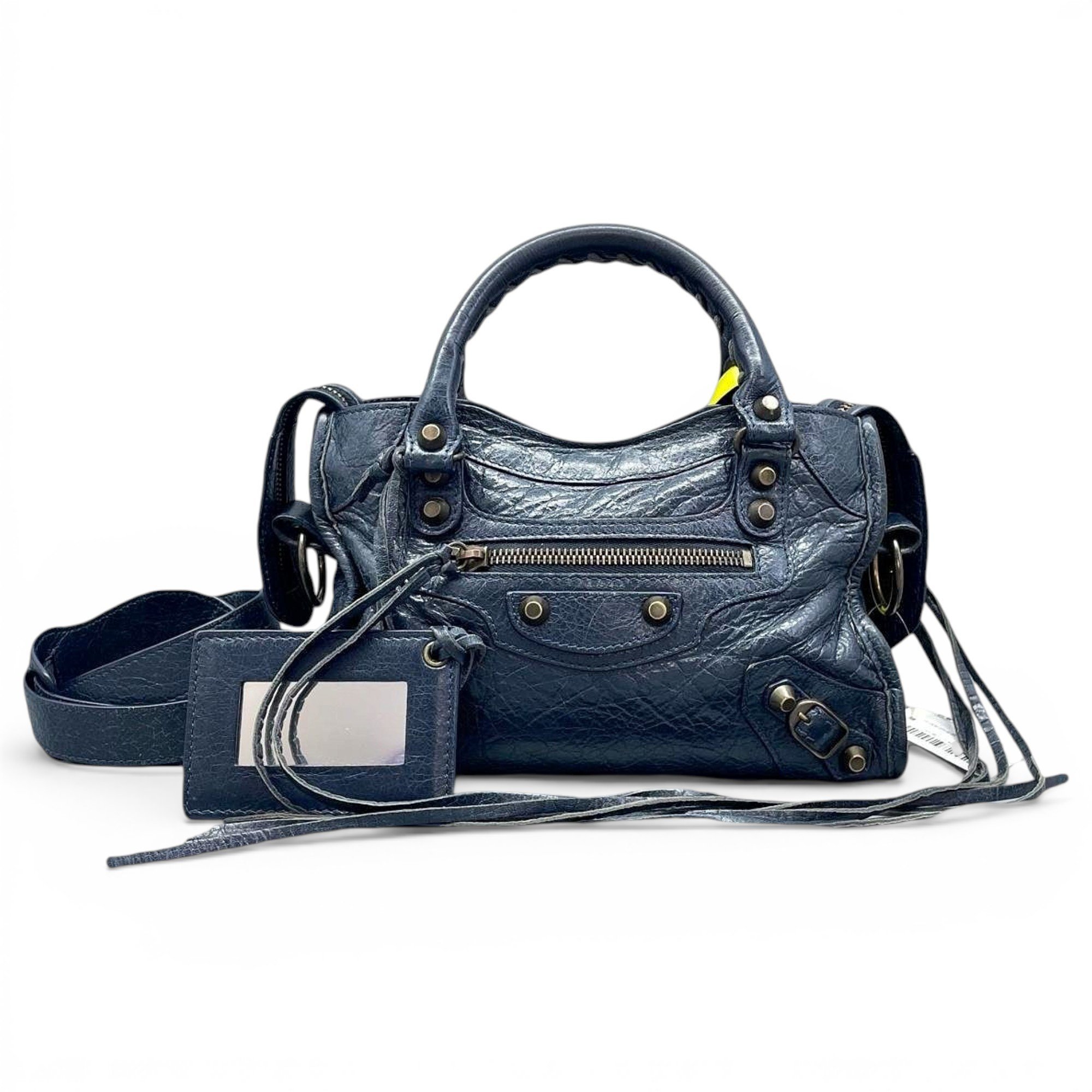 City leather handbag