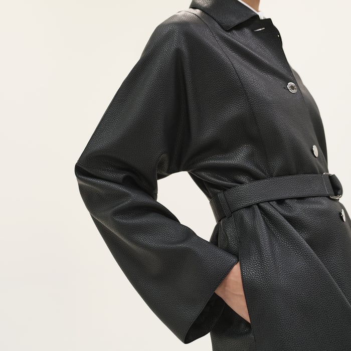 Noir Short Wrap Coat