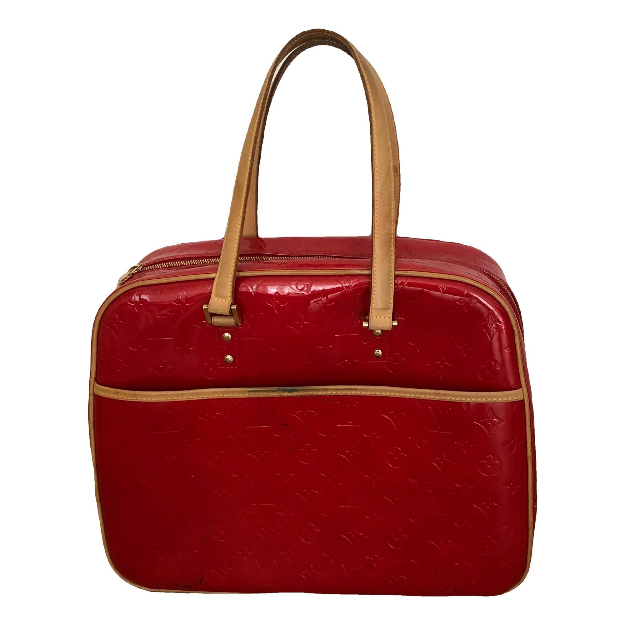 Patent leather handbag